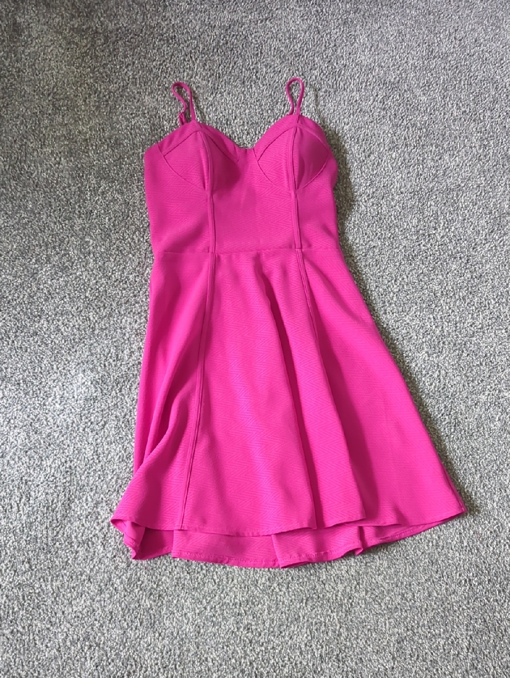 Candie's Bright Pink Smocked Strap Dress